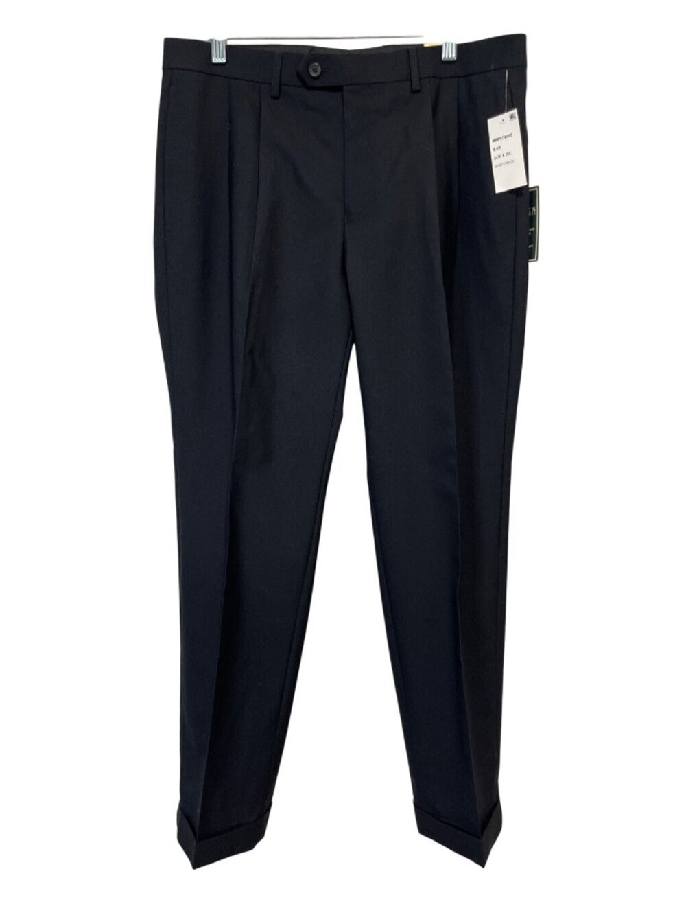 Lauren Ralph Lauren Men 34x30 Total Comfort Trouser Black Pleated Dress Pant NEW